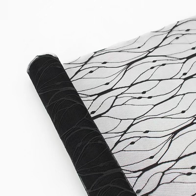 Fabricantes de fiestas de flores paquete de flores Jacquard sólido paquete de flores material de paquete de flores cortina de tela