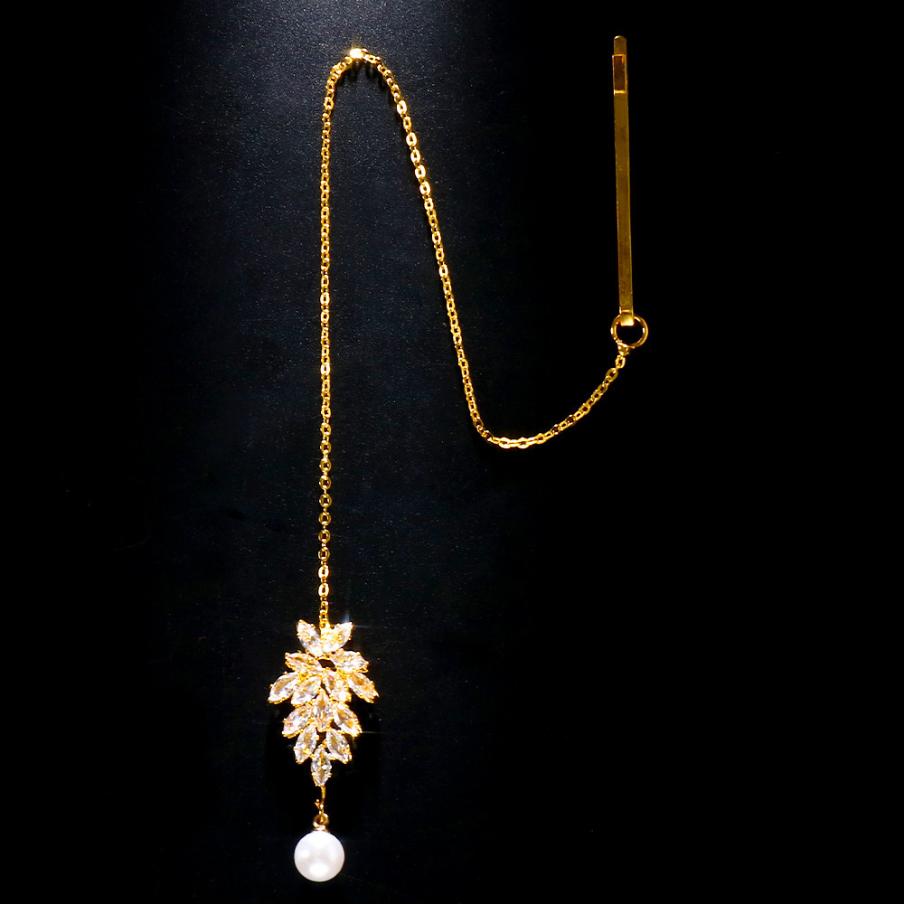 Egzotiško etninio stiliaus antakių pakabukas, galvos apdangalas, nuotakos plaukų aksesuarai, perlų pakabukas ant kaktos, moteriška plaukų grandinėlė_voghion.com