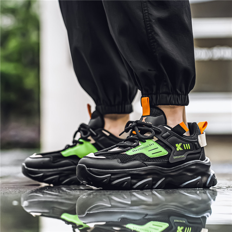 2024 verano nueva red casual versátil aumento de altura deportiva running tendencia zapatos papá