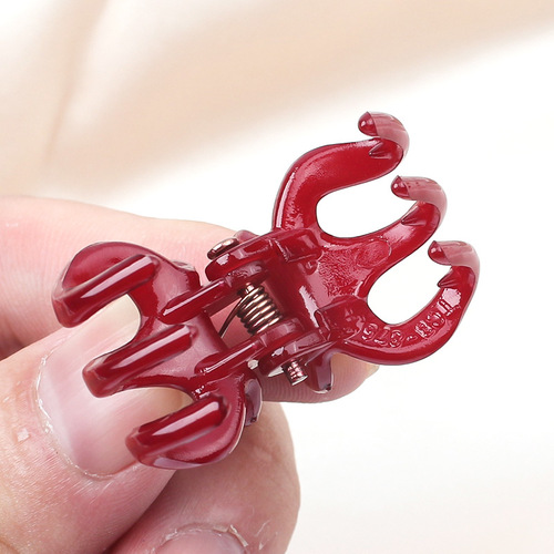 Minimalist glossy claw-shaped mini hair clip, woven, irregularly small top clip, broken hair clip, hair accessory, wholesale