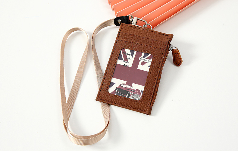 Unisex Solid Color Pu Leather Zipper Card Holders display picture 3