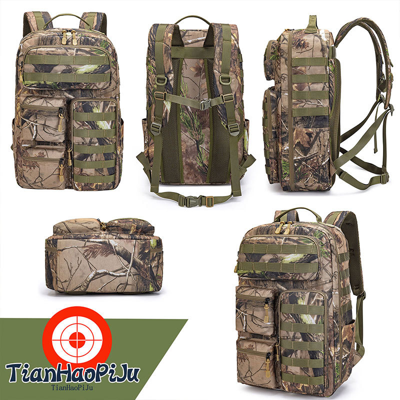 Mochila tática ActiveGo Outdoor Camouflage Dead Leaf para montanhismo, caça e caminhadas, com grande capacidade._voghion.com