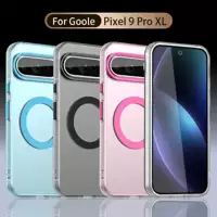 Магнитный чехол для телефона для Google Pixel 9 Pro XL, матовый защитный корпус с датчиком