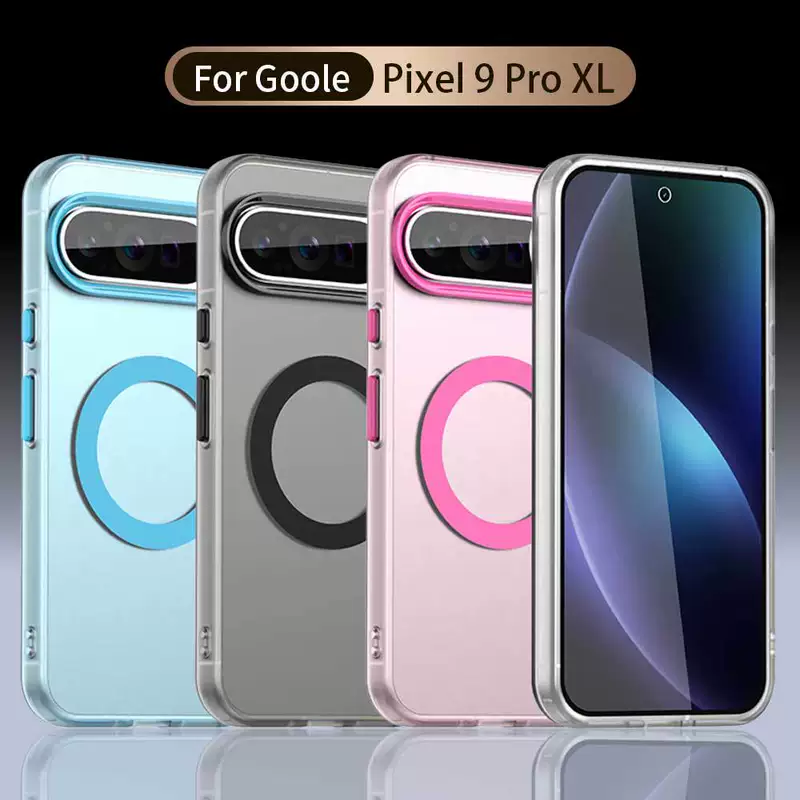 Магнитный чехол для телефона для Google Pixel 9 Pro XL, матовый защитный корпус с датчиком
