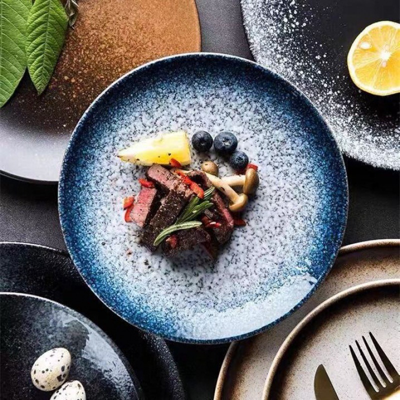 Creative Dinner Plate Japanese Plate Household Ceramic Dish Steak Western Food Plate Breakfast Plate Tableware Dish Internet Celebrator Plate Creative Dinner Plate Japanese Plate Household Ceramic Dish Steak Western Food Plate Breakfast Plate Tableware Dish Internet Celebrator Plate