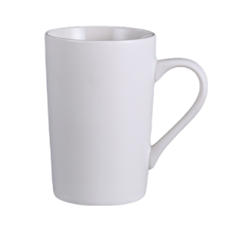 Transfronterizo de Amazon taza blanca taza de alto aspecto creativo Oficina taza de café pareja taza de agua Taza de cerámica