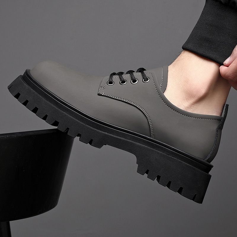 Men's Leather Shoes Men's Autumn 2025 Casual Business New British Style Big Toe Trendy Shoes Fashion Boots Men's Shoes