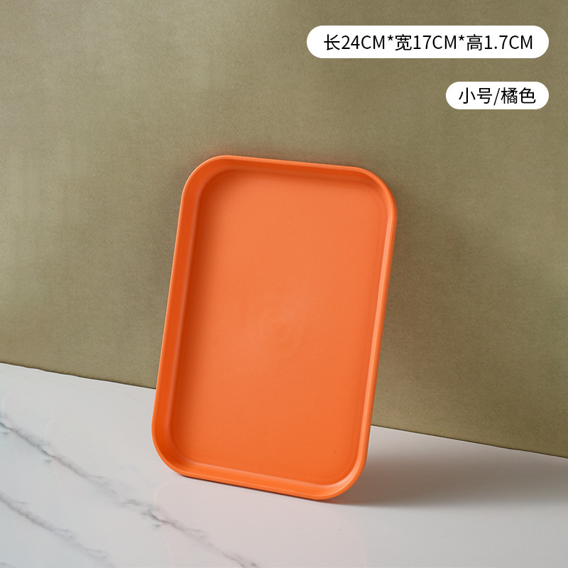 ハンドル付き軽量高級プラスチックトレイ、ハイエンド家庭用ティートレイ、ディナープレート、業務用レストランの厚みのある大きなプレート|undefined