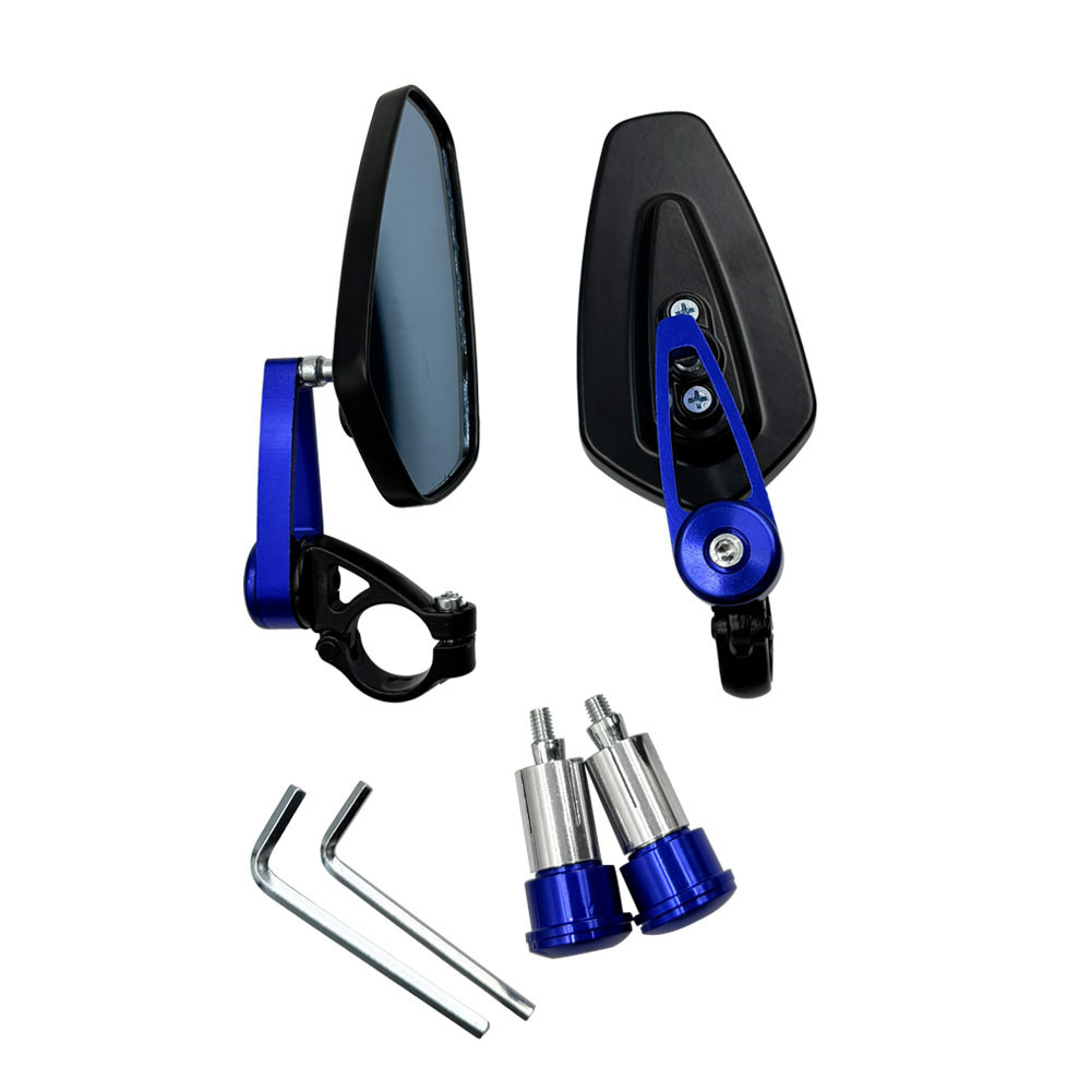Reversing Mirror – Universal Motorcycle rearview mirror - blue