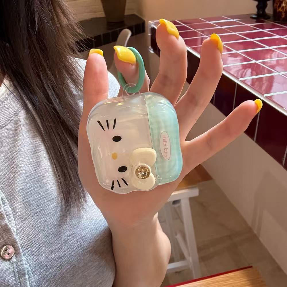 Ins Mint Cartoon Bow KT Cat Airpods 4 Case Apple Pro3 Bluetooth Headset Case