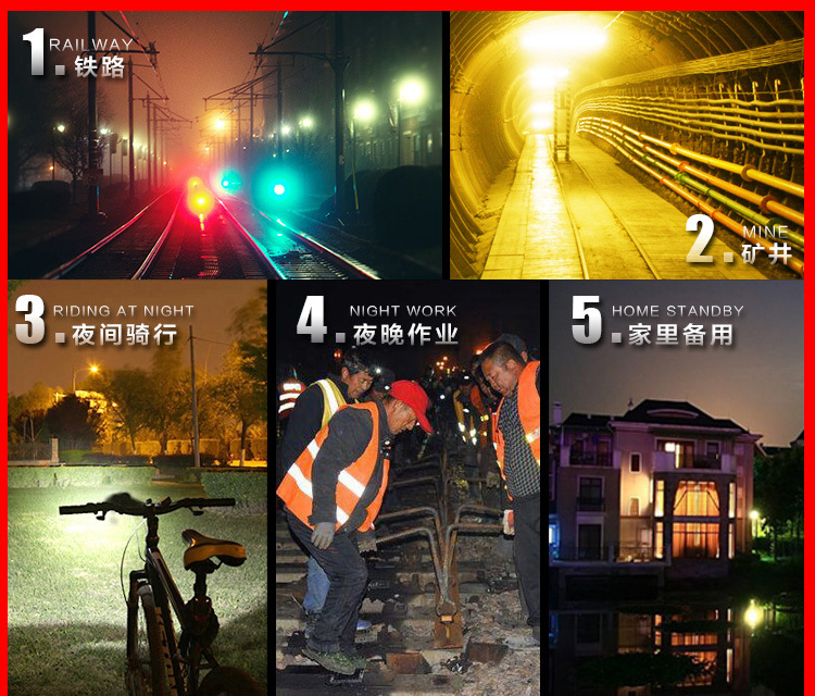 Fire flashlight special light flashlight for fire protection hotel guest room emergency escape flashlight for factory