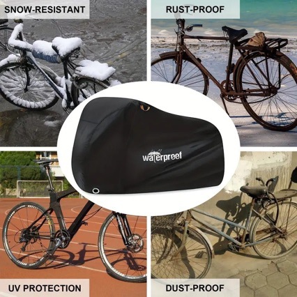 Cross-Border Thickened Oxford Cloth Polyester Taffeta Electric Vehicle Cover, Waterproof and Sun-Proof Scooter Cover, Bicycle Cover in Stock