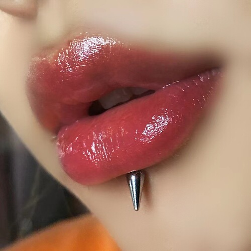 Lip nail replacement nail hot girl lip ring dimple nail ear bone nail earring European and American piercing jewelry manufacturers wholesale foreign trade