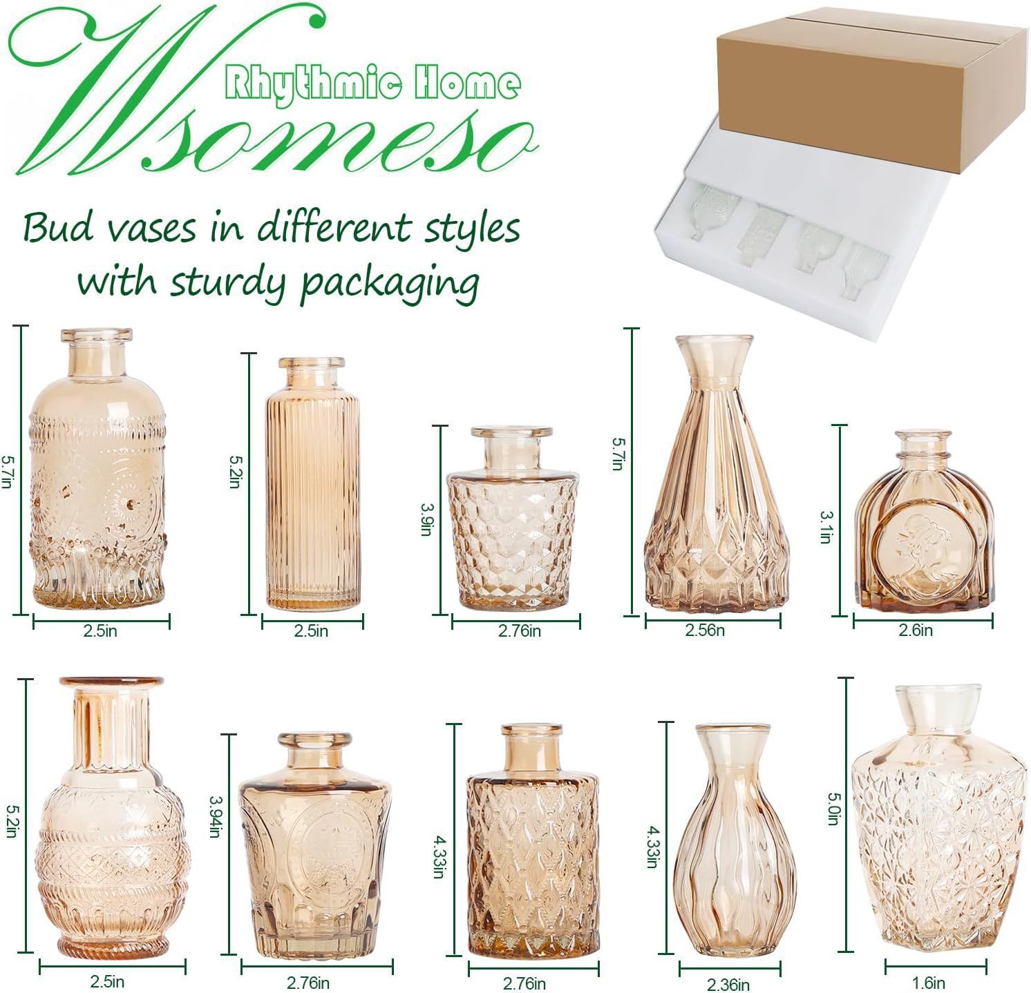 Vaso de vidrio retrógrado personalizado decoración suave de alta calidad pequeño jarrón de vidrio transparente botella de aroma decoración para el hogar