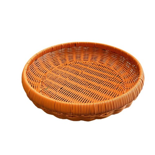 Plastic Handheld Woven Basket Outdoor Picnic Woven Basket Retro Wicker Basket Vegetable Fruit Wicker Storage Basket 