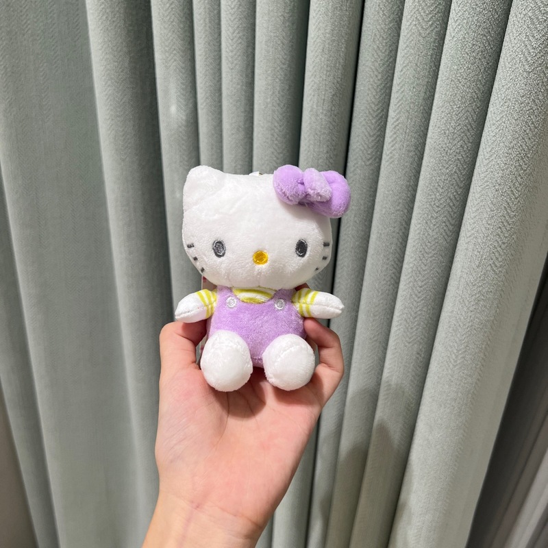 正版三丽鸥挂件紫色Hellokitty毛绒猫可爱小挂件玩偶抓机娃娃批发|undefined