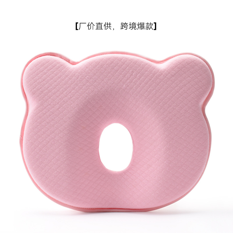 工厂直发跨境热销定制聚氨酯小熊定型枕慢回弹记忆棉婴儿枕头批发