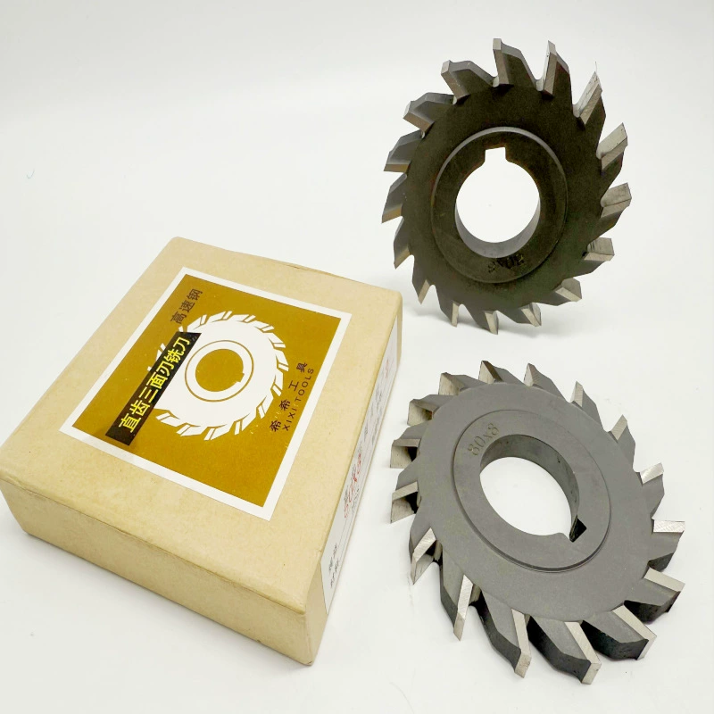 Трехсторонняя лезвие из быстрорежущей стали из быстрорежущей стали, трехстороннее лезвие с прямым зубом 63-80-100-125-150-160*6*8*10*12