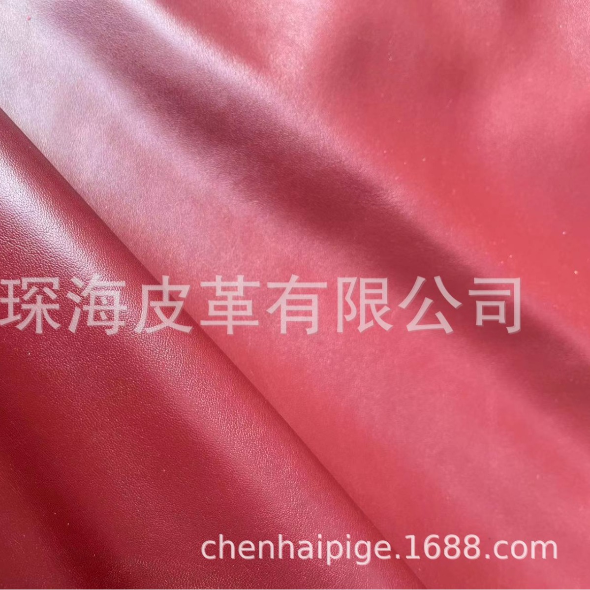 纳帕皮 头层牛皮 皮革皮料 牛皮面料 软牛皮  酒红色