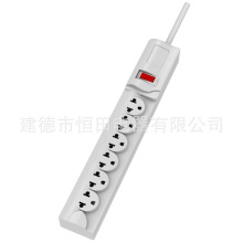 秘鲁玻利维亚 南美外贸 13A 15A浪涌保护6位18孔电源线接线板插座