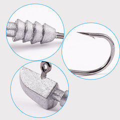 Factory original color root fishing micro lead head hook, lure soft bait soft worm hook