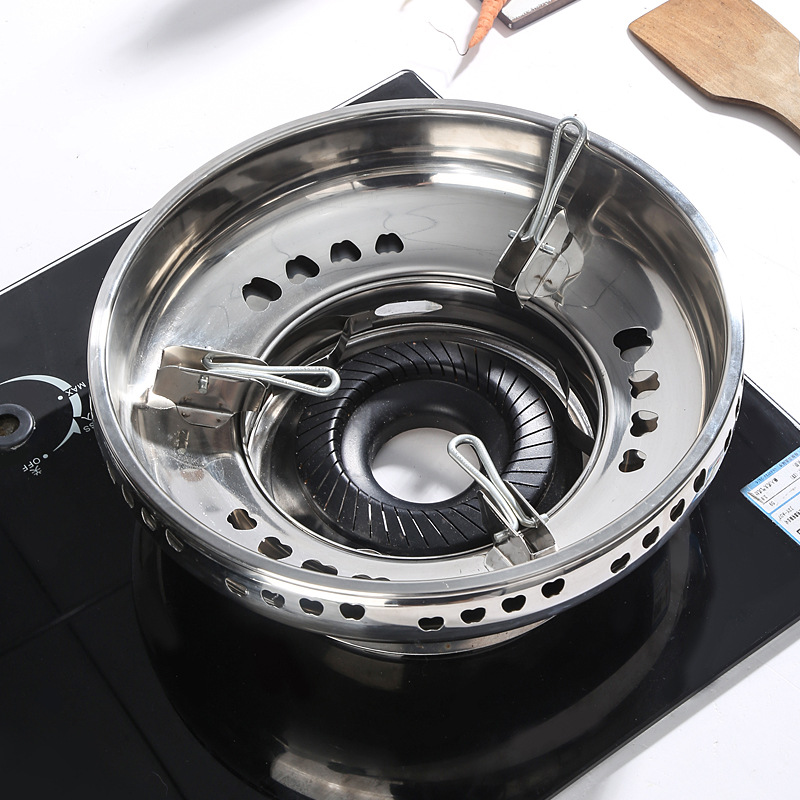 Nueva generación de acero inoxidable engrosada de doble capa a prueba de viento cubierta de ahorro de energía de recolección de fuego estufa de ahorro de energía accesorios de estufa de gas de cocina