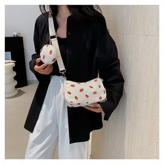草莓个性2025秋季新款时尚ins包包清新可爱百搭单肩腋斜挎子母包