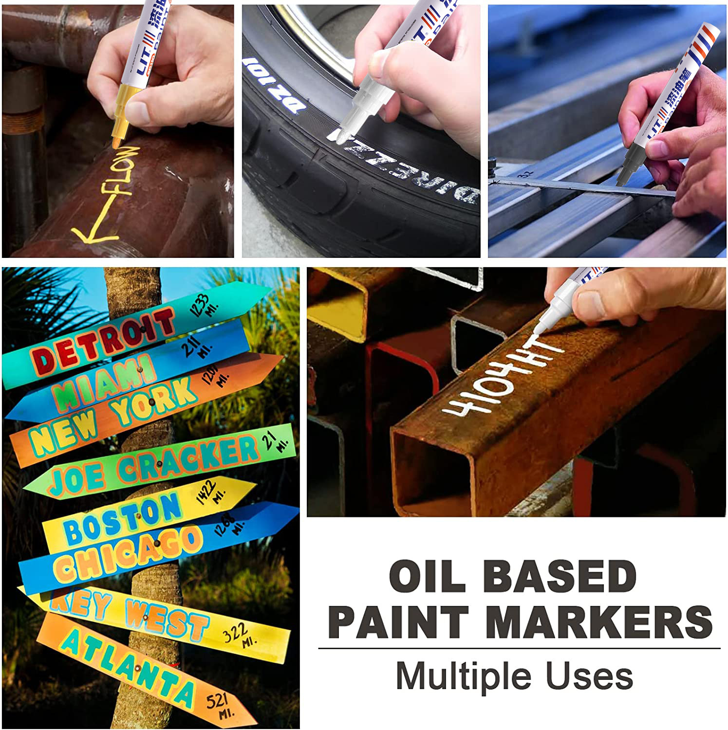 Pluma de pintura al por mayor SP110 fuego pintura pluma de cristal de metal Pluma de Oro de la pintura del coche pluma impermeable industrial rotulador