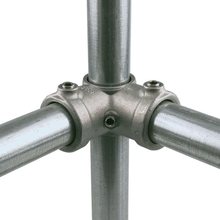 32mm钢管连接件一寸圆管接头32管铝合金免套丝三通弯头四通底座