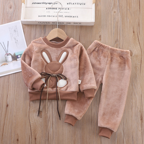  Autumn Children's Clothing Kids Clothes Baby Pajamas Bunny Girl Children's Autumn Outfits Boy Children's Set Autumn Homecoming Clothes