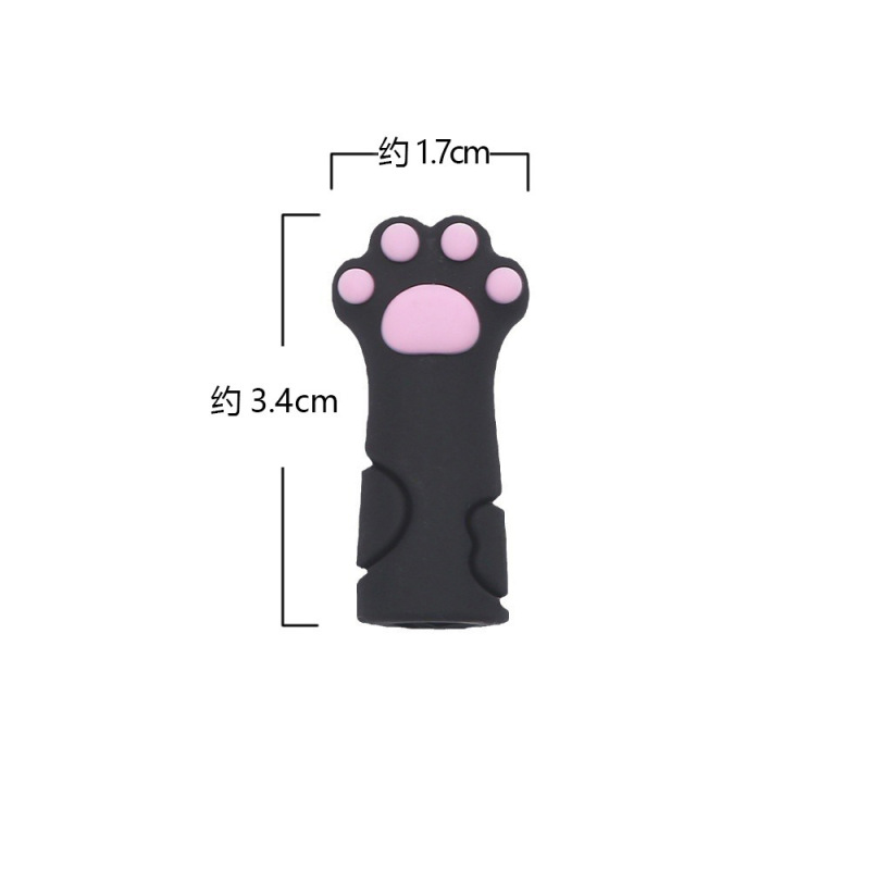新款铅笔套盖帽延长器小学生可爱猫爪创意铅笔帽洞洞铅笔保护套|undefined