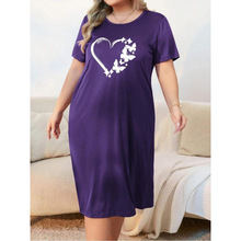 G 50217 Printed women's nightgown dress ӡ��Ůʿ�Ҿ�˯ȹ
