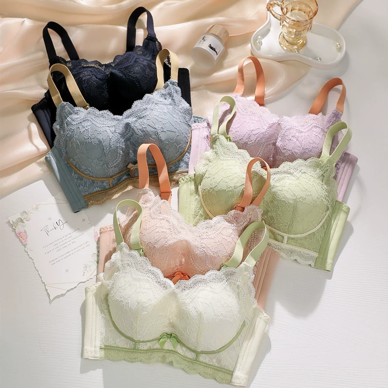 Supporting underwear, lace bra, increased thickness