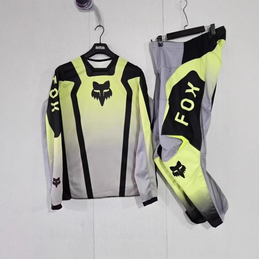 Fox Head Downhill Suit Mountain Bike Riding Suit Men's and Women's Set Moisture-Wicking Off-Road Motorcycle Racing Suit Bicycle