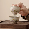 Prahhhhhhhhhhhh Flower Cup Drink Tea Cup Ceramics Master Cup Single Cup Home Kung Fu Tea Steel Taste Cup Tea Cup