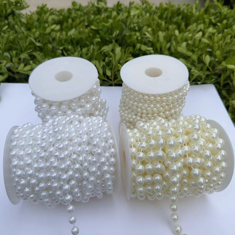 Pearl chain wedding holding flower creative ceiling imitation pearl curtain bead chain diy site decorative curtain material