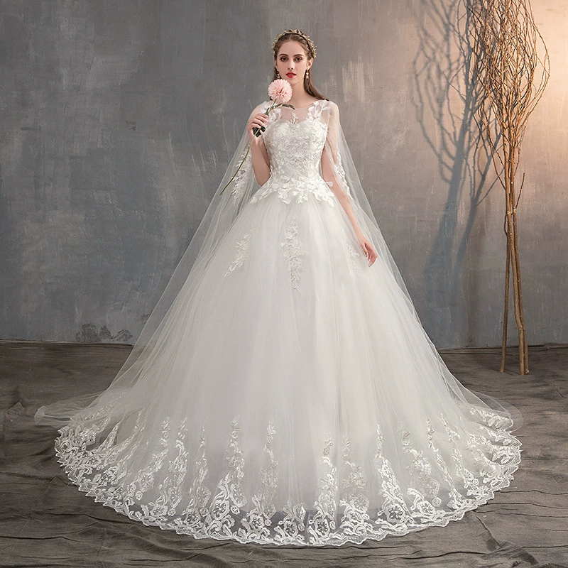 Main wedding dress 2026 new bride AliExpress fugitive princess small long tail French foreign trade ebay wedding dress