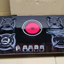 5五头炉灶燃烧气炉子1一个电陶炉加4四个煤气炉头气电工厂1件代发