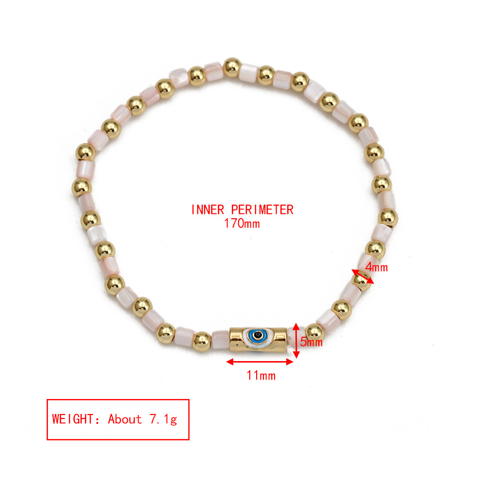 Fashion Eye Copper Beaded Bracelets 1 Piece