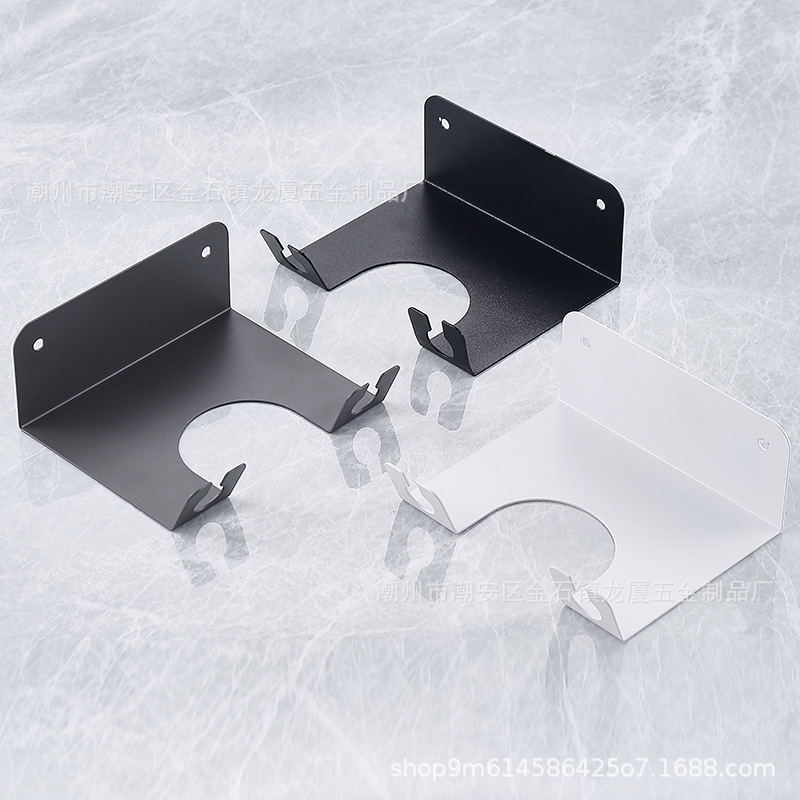 Cross-border no-drill hair dryer rack for bathroom, wall-mounted hair dryer storage rack