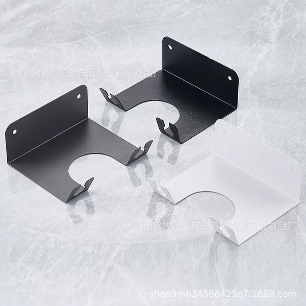 Cross-border no-drill hair dryer rack for bathroom, wall-mounted hair dryer storage rack