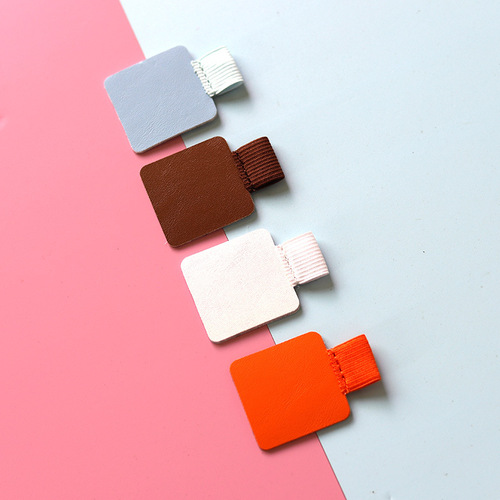 Creative notebook self-adhesive pen clip tablet pen cover PU leather pen clip rubber band ipad pen fork fixing sticker
