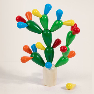 Children's Cactus Cactus Building Blocks Large Particle Early Education Training Children's Thinking Puzzle Wooden Toys