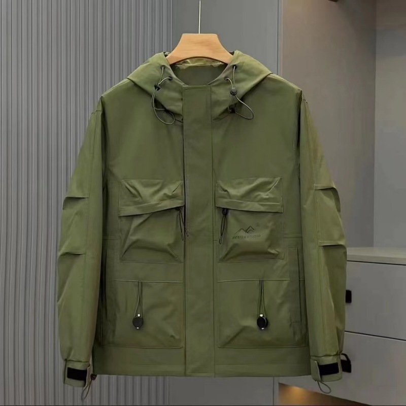 Herrenbekleidung Herren Frühlingsjacke Frühling Herren All-Match High-End Herrenjacke mit Kapuze Arbeitsjacke Lässiger Jugend-Studenten-Stil_voghion.com