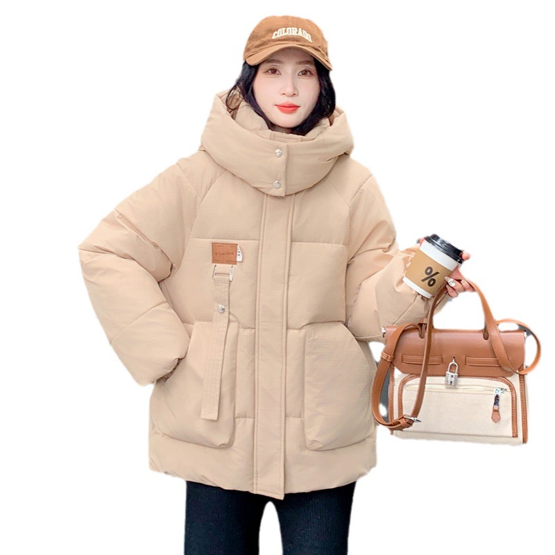 Transfronterizos abrigo de moda de invierno de mujer 2023 nuevo estilo medio y largo chaqueta de algodón suelta coreana ropa de pan image 6