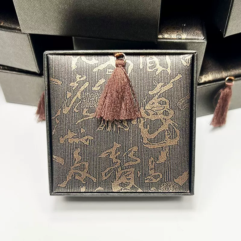 复古珠宝首饰盒创意流苏盒手链戒指盒软包盒小饰品收纳盒子翻盖盒