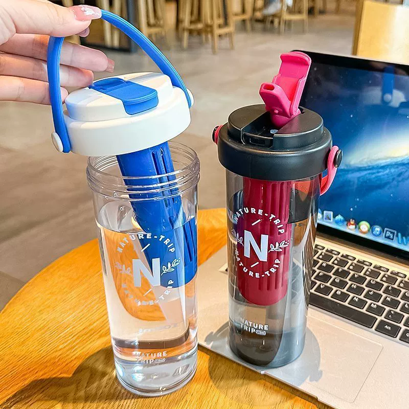 Summer glass with glass, high quality plastic tea cup