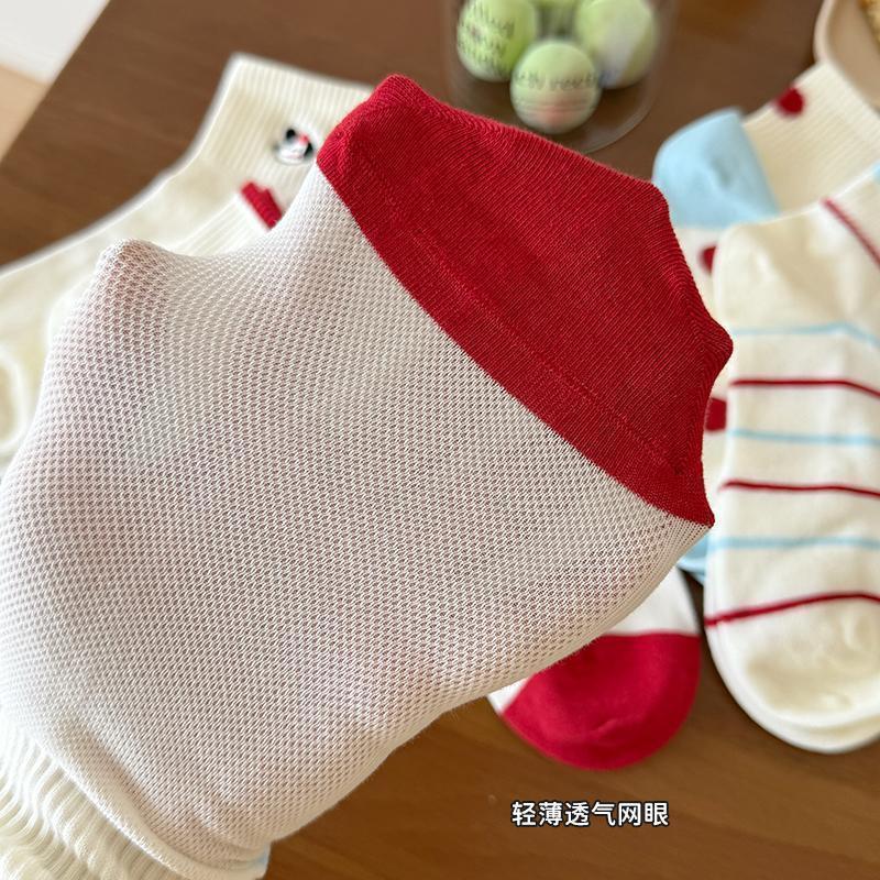 洛丽塔袜子女夏季薄款透气防臭日系可爱刺绣学生中短筒袜JK 袜|undefined