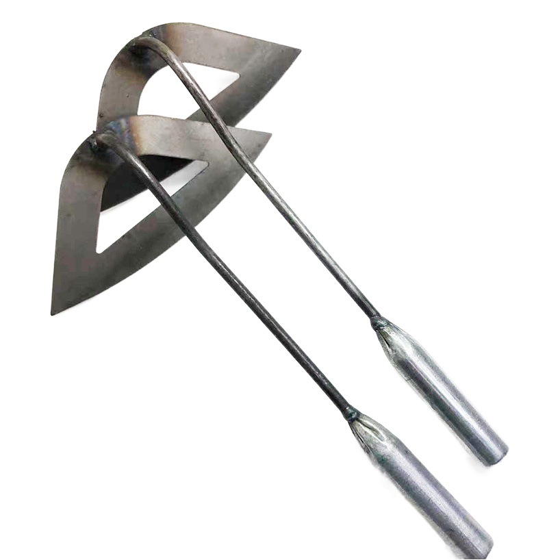 Herramientas de hardware al por mayor mango de hierro hierba azada media luna arco hueco pequeña azada hogar jardín escarda semicírculo pequeña azada