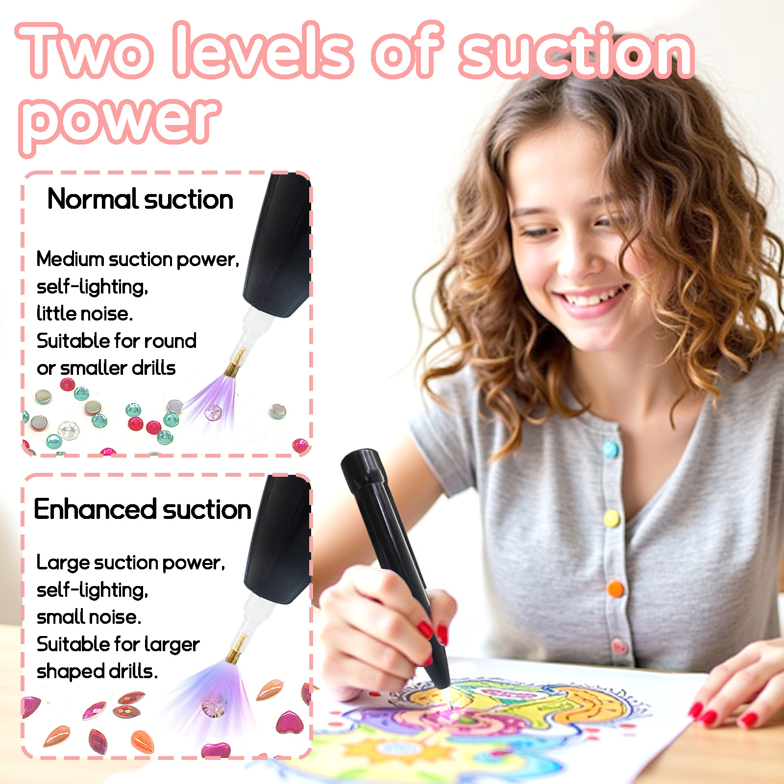 Especializado transfronterizo para pintura de diamantes, modelos duraderos, grandes herramientas de bricolaje hechas a mano, bolígrafos de perforación de puntos, venta directa de fábrica al por mayor